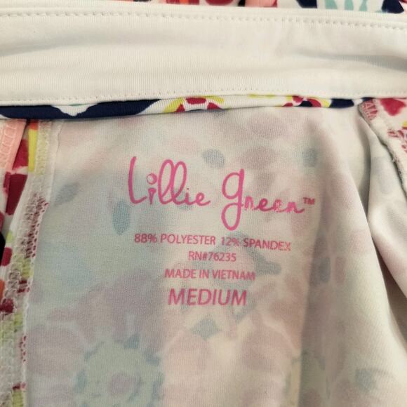 Lillie Green Sleeveless Quarter Zip Golf Top Floral Colorful - Picture 8 of 8